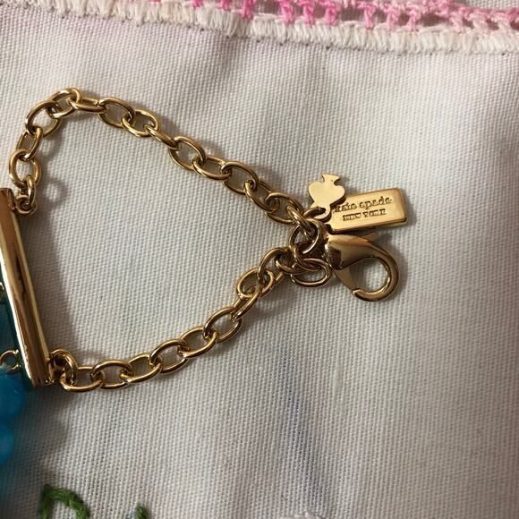 KATE SPADE Turquoise Blue Triple Strand Necklace Azure Allure, NEW - Picture 7 of 11